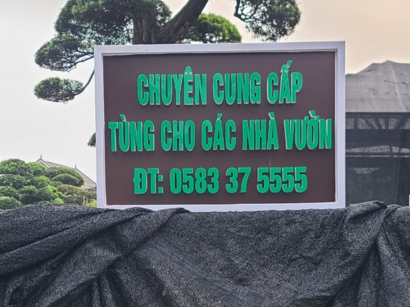 Bảng hiệu chữ nổi vườn cây cảnh