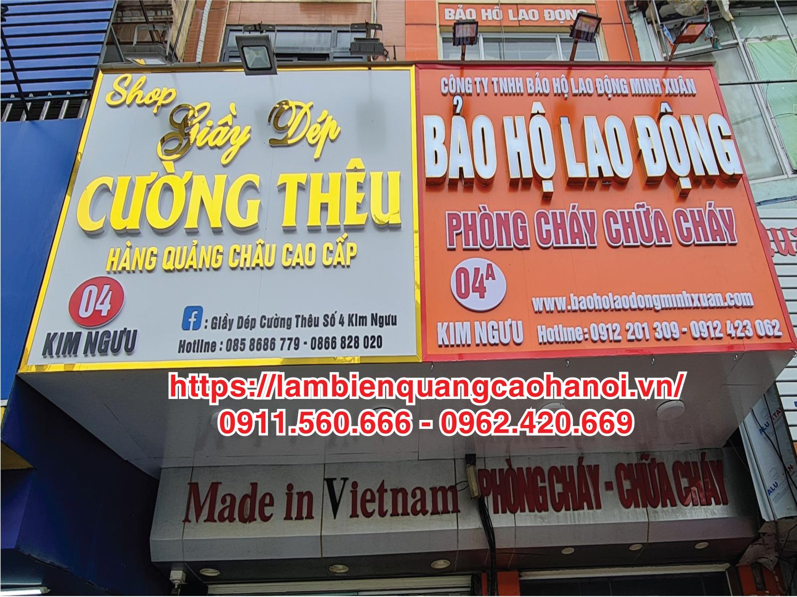 bảng hiệu alu chữ nổi