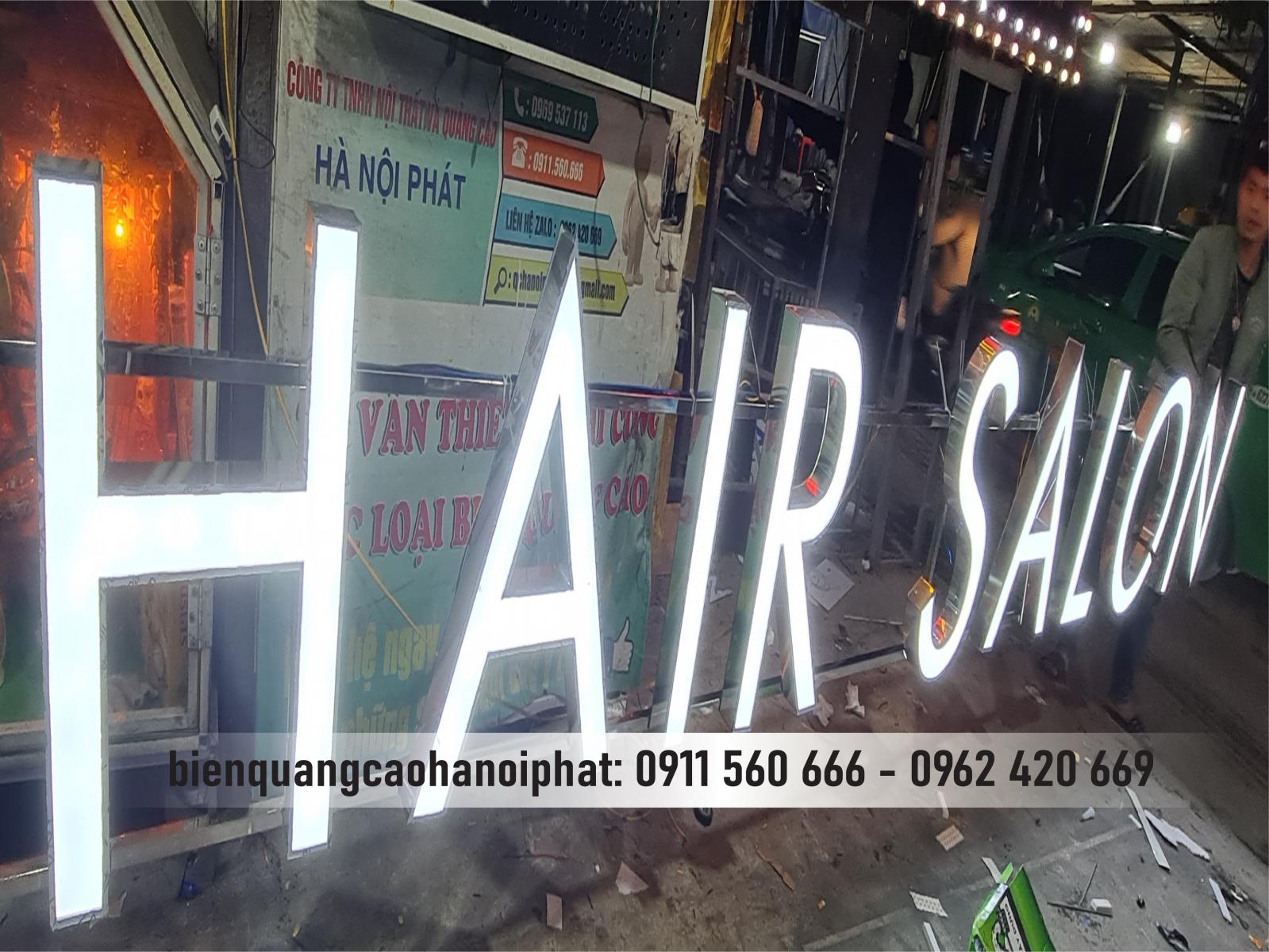 mẫu chữ nổi salon tóc